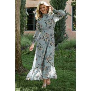 Baltic Born Luciana Maxi Dress | Cyan Blue Floral Size SS